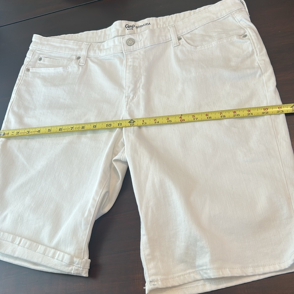 GAP White Bermuda Shorts Women Size 18 - Picture 6 of 13